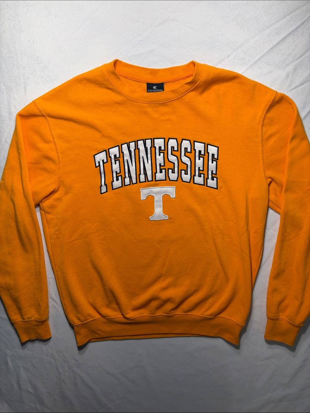 Colosseum Tennessee Crewneck Sweatshirt - Orange with White Lettering